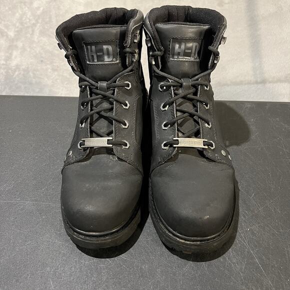 Harley Davidson Keeting Motorcycle Boots Mens 9.5 M Black Moto Biker Lace Up main image 10